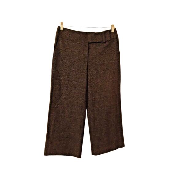 Apt. 9 Ava Woman's Sz.6 Black Gray Plaid Cropped Capri Dress Pants Office - Picture 1 of 10